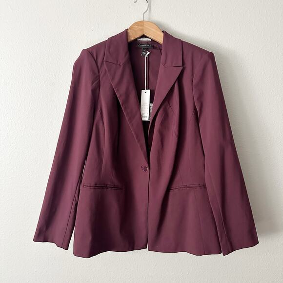 Lane Bryant Burgundy Sexy Stretch Blazer Women's Plus Size 18 Blazer - New! - Picture 1 of 11